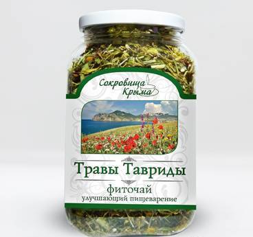Фото Крымский фиточай «Травы Тавриды» улучшающий пищеварене (90г)