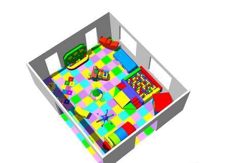 Фото Оформление детской комнаты - Веселая полянка 45м2