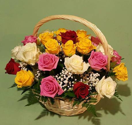 Фото Подарочные корзиночки с цветами