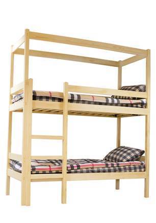 Фото Двухъярусная кровать с каркасом для штор 60х140