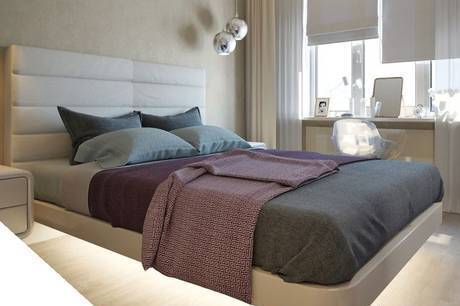 Фото Двуспальная кровать с подсветкой