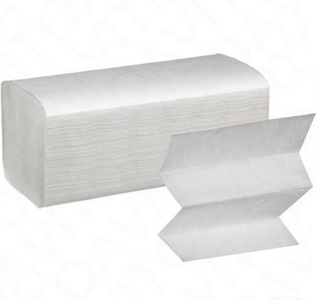 Фото Листовые полотенца V-сложения,1 слой,белые, 25 гр