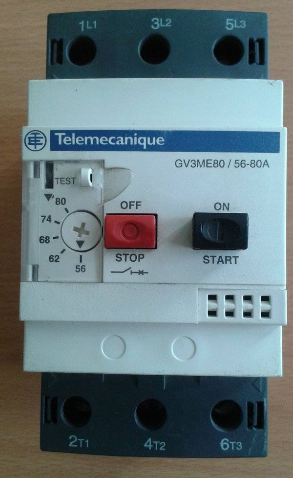 Фото Автоматический выключатель GV3ME80 (56-80А) Telemecanique