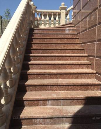 Фото Травертиновая лестница белый травертин в Краснодаре