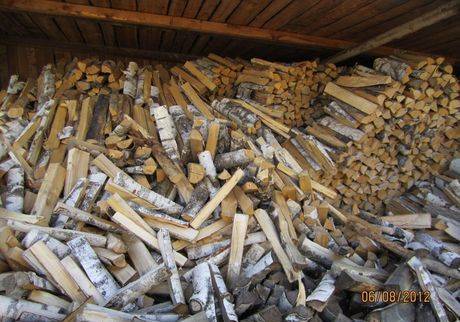 Фото Колотые дрова из березы