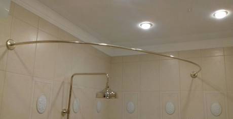 Фото Карнизы для штор в ванную из полированной нержавеющей стали
