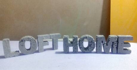 Фото Буквы бетон декор лофт
