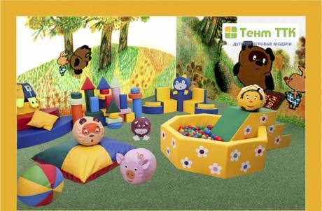 Фото Мягкий игровой набор для детских комнат Полянка Винни-Пуха