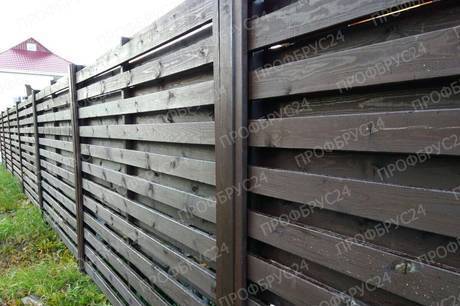 Фото Деревянный забор из строганной доски 25х100