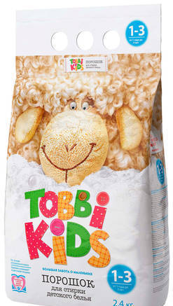 Фото Детский стиральный порошок «Tobbi Kids 1-3» 2,4 кг.