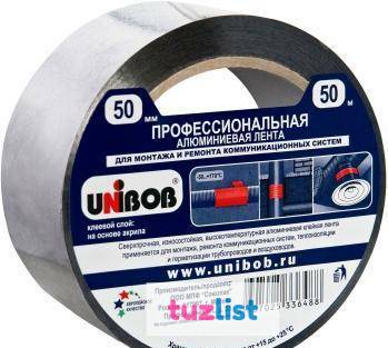 Фото Алюминиевая клейкая лента Unibob 50мм Х 50м