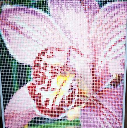 Фото Панно из стеклянной мозаики "Орхидея"