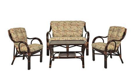 Фото Комплект мебели Макита из ротанга (Темно-коричневый)