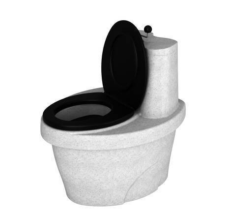 Фото Туалет торфяной Rostok белый гранит