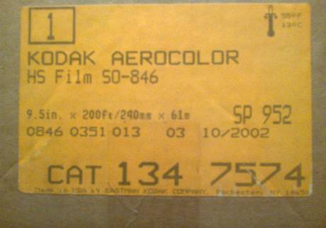 Фото Kodak panatomic-x aerographic-x II film 2412