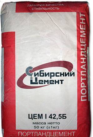Фото Сибирский цемент М500 Д0 (ЦЕМ I 42.5Б) в мешках по 50 кг