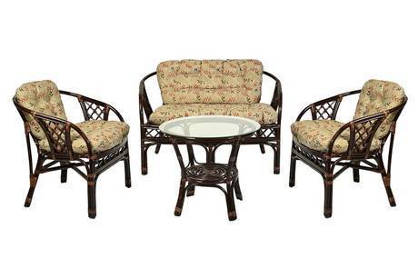 Фото Комплект мебели из ротанга Аркадия (Темно-коричневый)