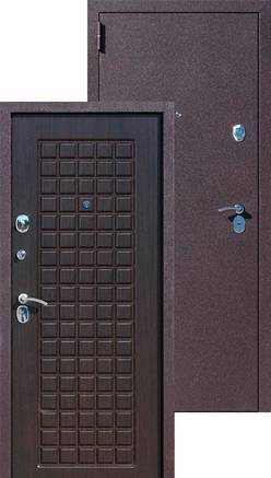 Фото Дверь стальная 9 см Троя Бордо Венге Россия