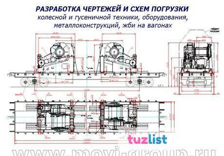 Фото Чертежи и схемы погрузки на платформе в полувагоне и крытом