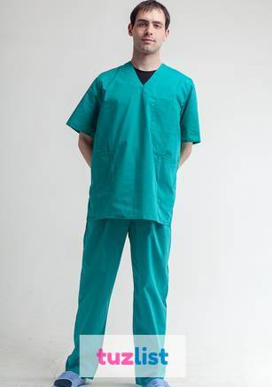 Фото Костюм хирурга оптом (изумрудный цвет, ткань ТИСИ)