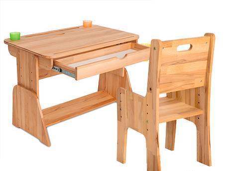Фото Растущий стол парта с мольбертом и выдвижным ящиком и стулом