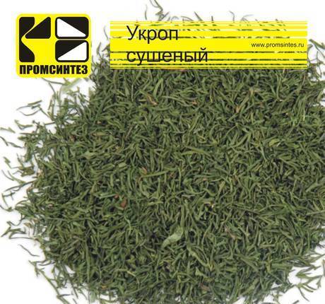 Фото Укроп зелень сушеная ВС, меш. 25 кг (Египет)