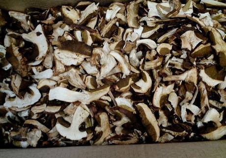 Фото Белый гриб боровик сушёный(сухой) пластины