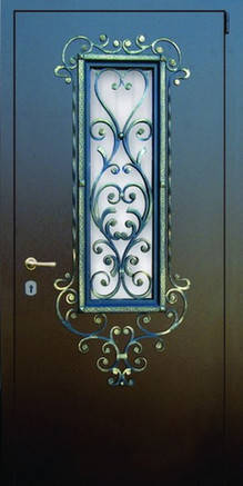 Фото Металлическая дверь с элементами ковки