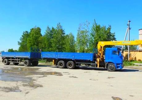 Фото Аренда манипулятора с прицепом КАМАЗ - для перевозки грузов