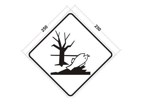 Фото Знак вещества, опасного для окружающей среды (наклейка)