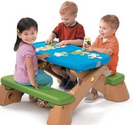 Фото Стол со скамьями для детей "Пикник"