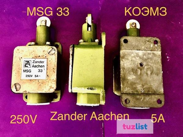 Фото Концевой выключатель с роликом Zander Aachen type MSG 33