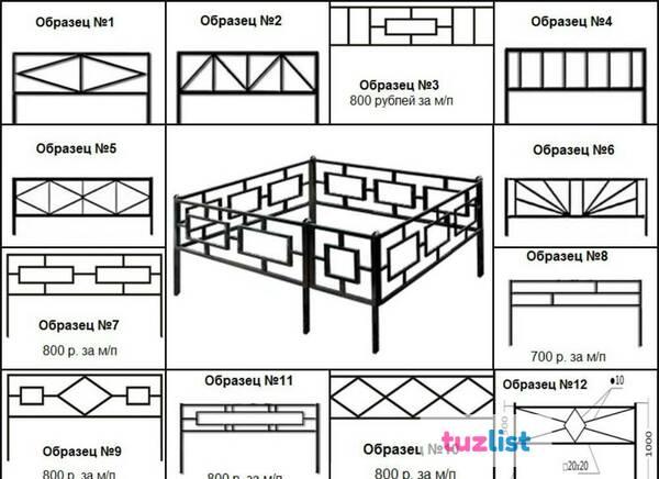 Фото Металличесие ритуальные ограды