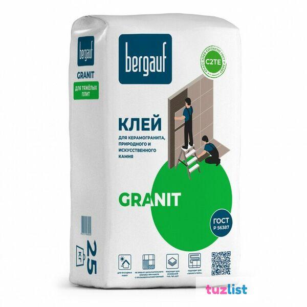 Фото Bergauf Granit Клей для крупноформатных и тяжелых плит, для фасадных работ (С2ТЕ), 25кг