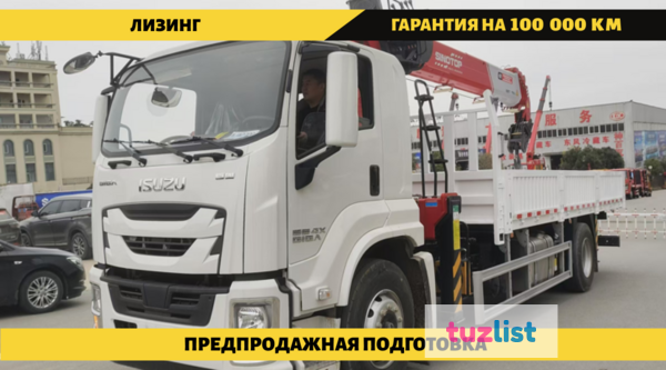 Фото Бортовой автомобиль на шасси Isuzu Giga 4х2, 205 л.с, борт 6.5 м, с КМУ Changxing 8 т