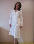 Фото №3 Халат медицинский женский, ткань - тиси, цвет - белый