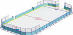 фото Корт хоккейный 60х30 с радиусом закругления R= 7