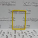 фото Рамка информационная пластиковая жёлтая с протектором