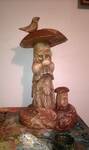 Фото №2 Деревянная статуэтка "Дед и внук"