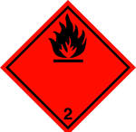фото Знак "Класс 2. Легковоспламеняющиеся газы"