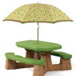 Фото №2 Столик детский со скамьями «Пикник» с зонтом