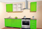 Фото №2 Кухня "Фреш" зеленый 240 см