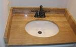 Фото №2 Столешница для ванной, гостиной коричневый травертин
