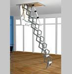 фото Чердачная алюминиевая лестница ROTO Mini 60х112х275см