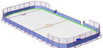 фото Корт хоккейный 60х30 с радиусом закругления R= 7