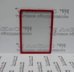 фото Рамка информационная пластиковая красная с протектором