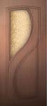 фото Дверь межкомнатная Леди 2 со стеклом Шпон Файнлайн Орех