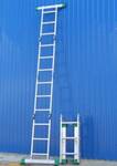 Фото №2 Алюминиевая профес. четырехсекционная шарнирная лестница