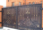 Фото №2 Откатные ворота металлические с зашивкой и без