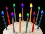 фото Свечи для праздника с цветным пламенем